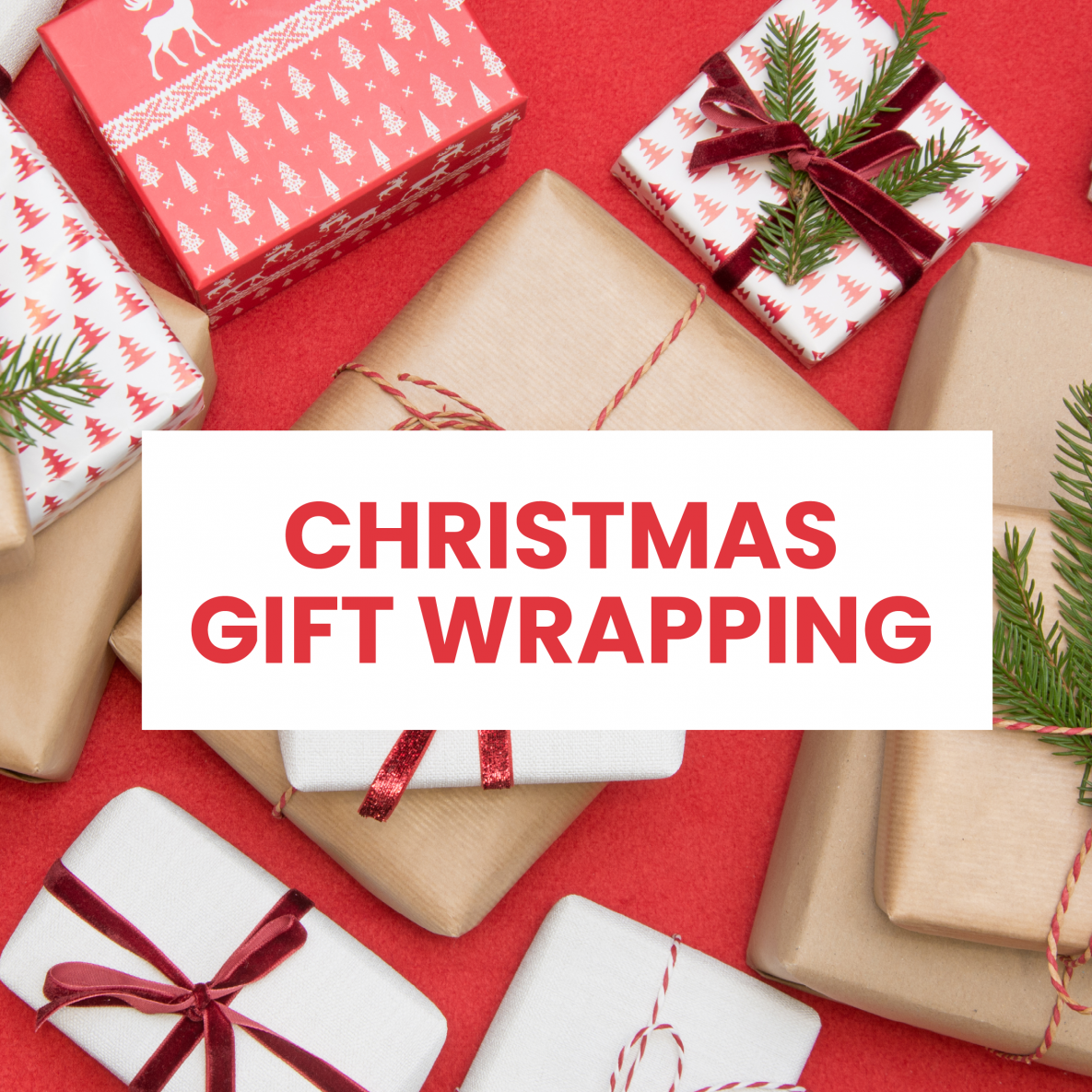 Christmas Gift Wrapping Social Tile