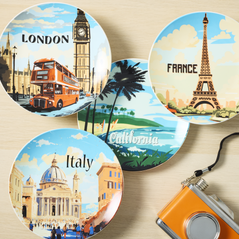 The Reject Shop Travel Inspired Plates